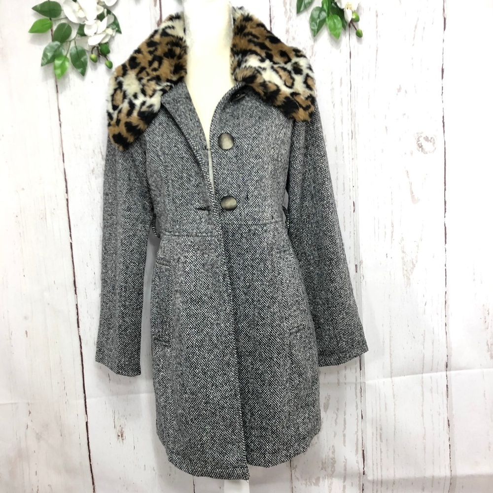 FARINELLI TRENCH GRAY COAT SIZE M NEW